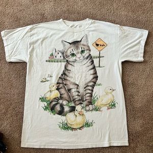 Vintage kitten graphic tee